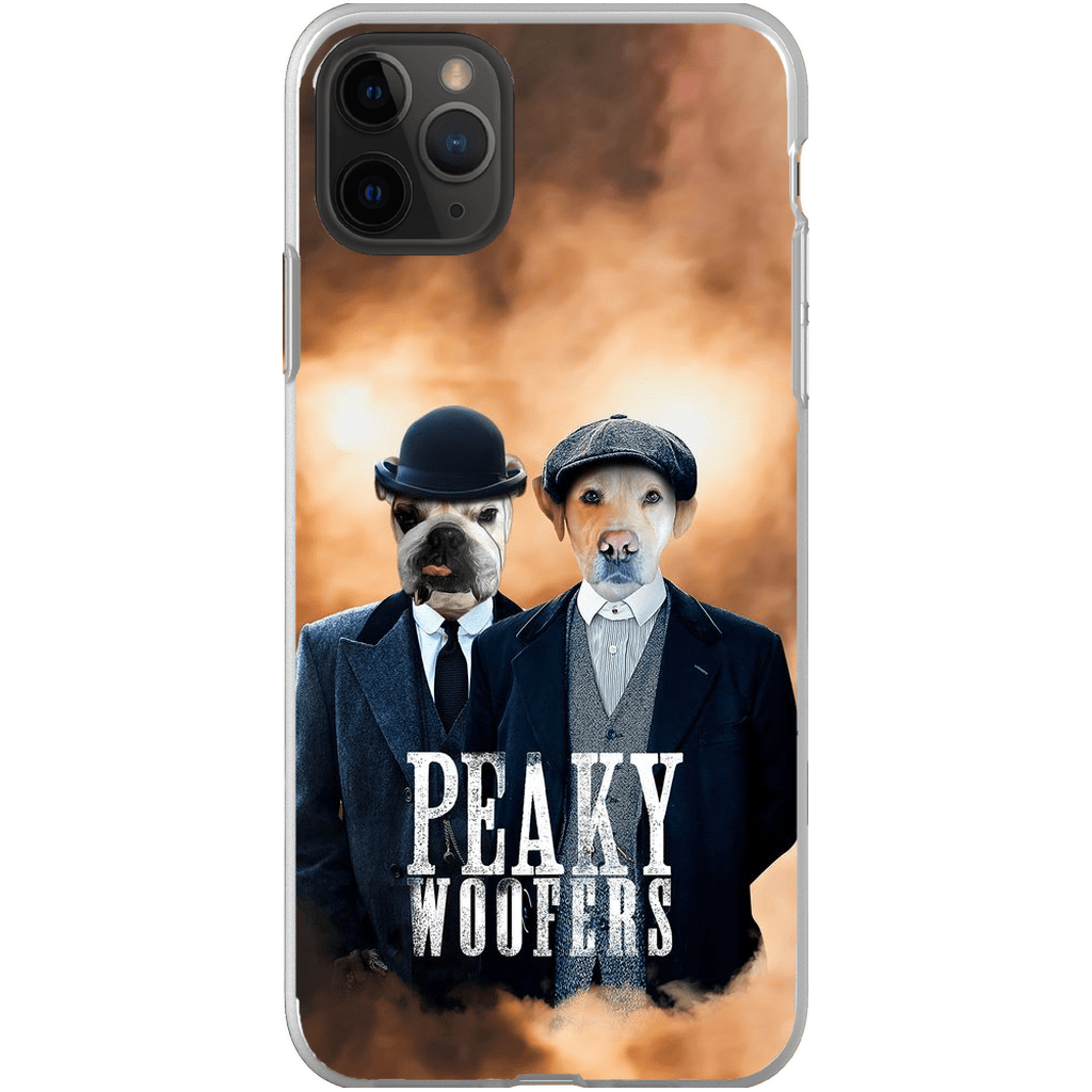 Funda personalizada para teléfono con 2 mascotas &#39;Peaky Woofers&#39;