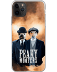 Funda personalizada para teléfono con 2 mascotas 'Peaky Woofers'