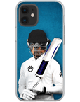 Funda para teléfono personalizada 'El jugador de críquet'