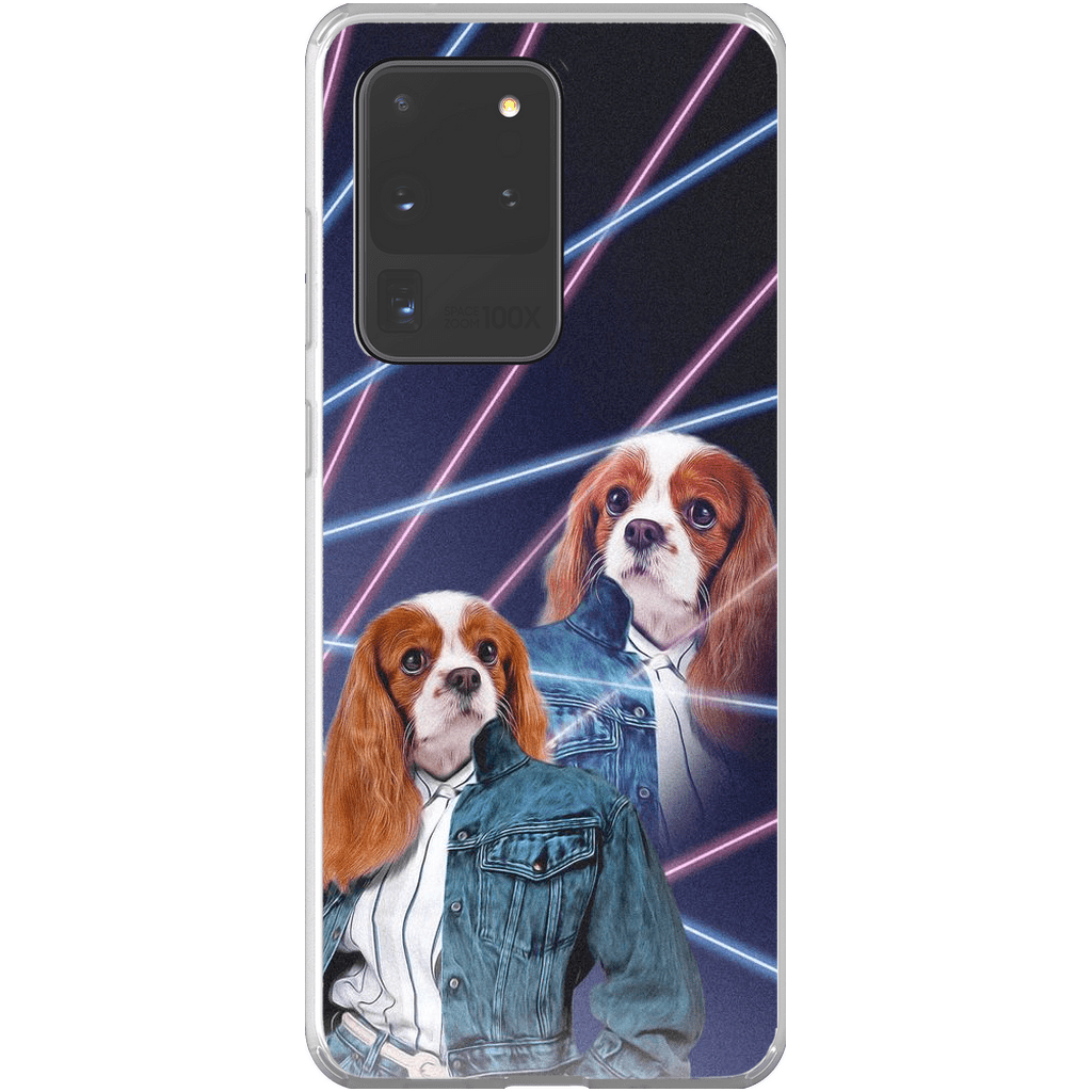 Funda personalizada para teléfono con mascota &#39;Lazer Portrait (femenino) de los años 80&#39;