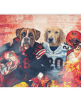 Manta personalizada para 2 mascotas 'Cleveland Doggos'