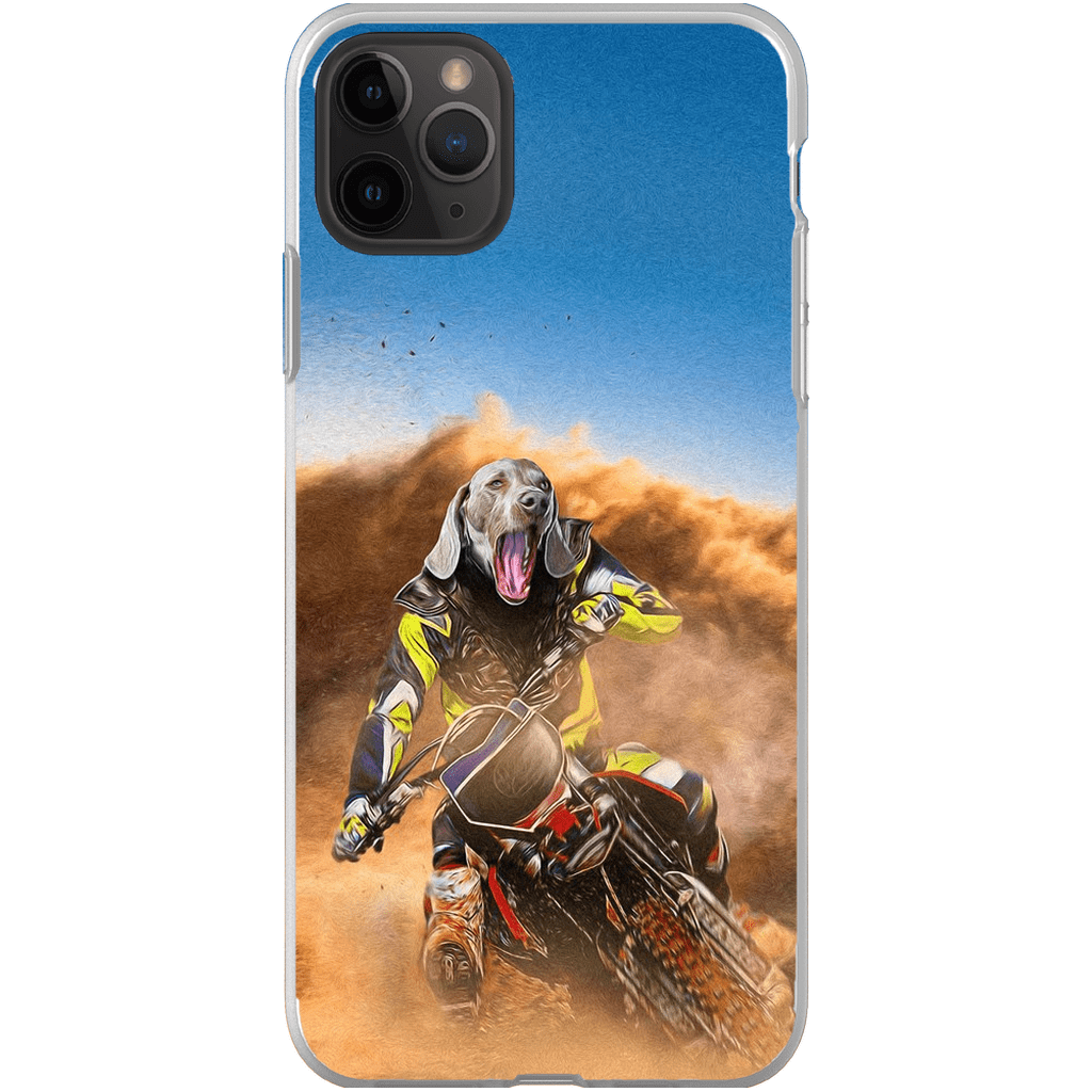 Funda para móvil personalizada &#39;El piloto de motocross&#39;