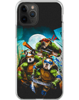 Funda personalizada para teléfono con 3 mascotas 'Teenage Mutant Ninja Doggos'