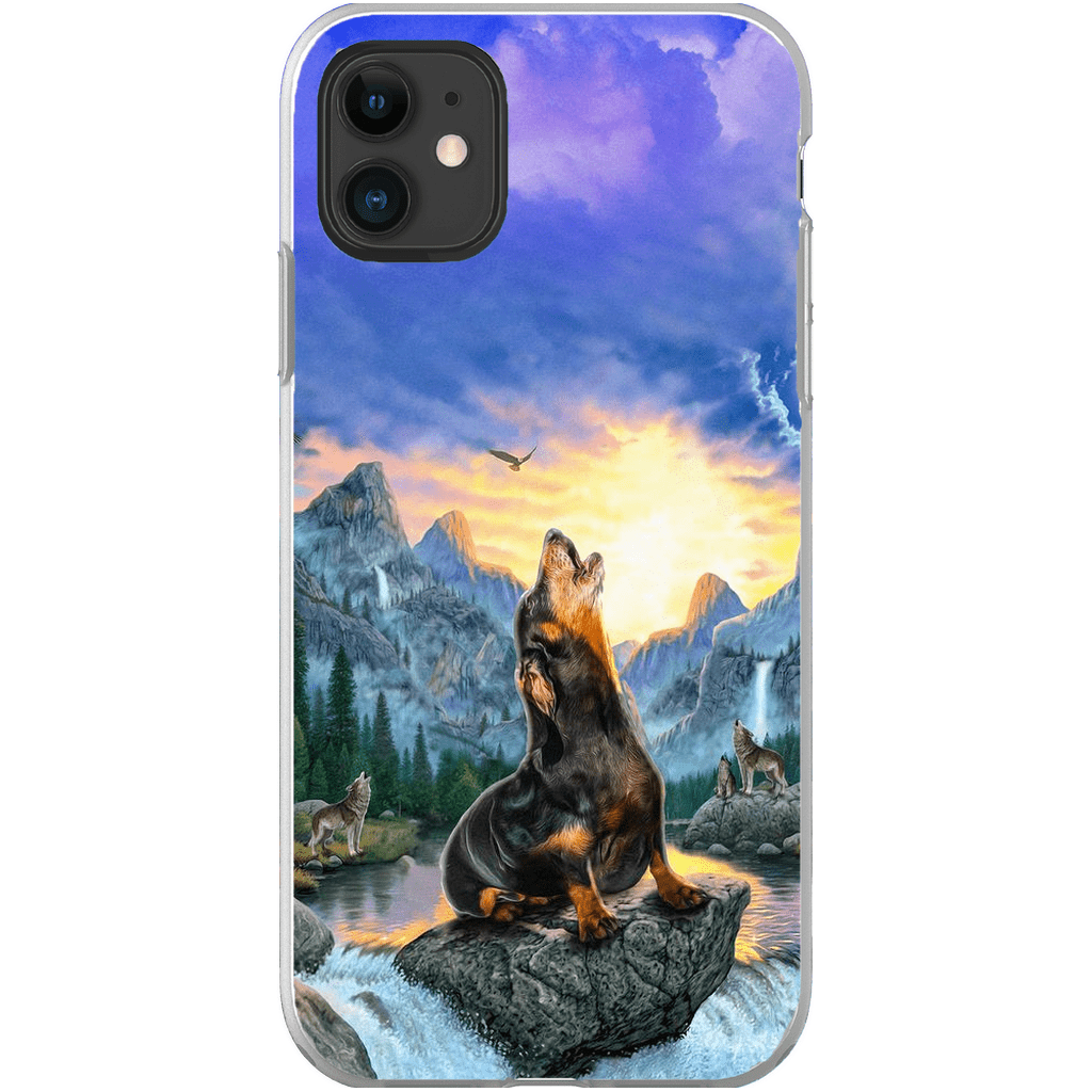 Funda para móvil personalizada &#39;El lobo retro&#39;