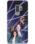 Funda para teléfono personalizada Lazer Portrait Pet (masculino)/humano (femenino) de los años 80