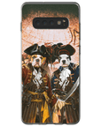 Funda personalizada para teléfono con 2 mascotas 'Los Piratas'