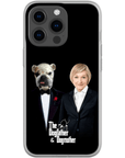 Funda personalizada para teléfono humano o mascota 'The Dogfather &amp; Dogmother'