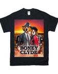 Camiseta personalizada con 2 mascotas 'Boney and Clyde'