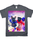 Camiseta personalizada para 2 mascotas 'Buffalo Doggos' 