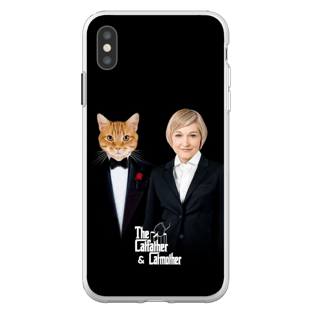 Funda para teléfono personalizada &#39;El padre gato y la madre gato&#39;