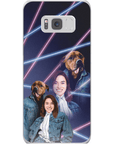 Funda para teléfono personalizada Lazer Portrait Pet (masculino)/humano (femenino) de los años 80