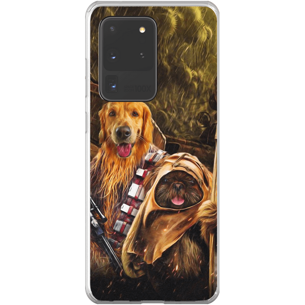 Funda personalizada para teléfono con 2 mascotas &#39;Chewdogga &amp;amp; Dogg-E-Wok&#39;