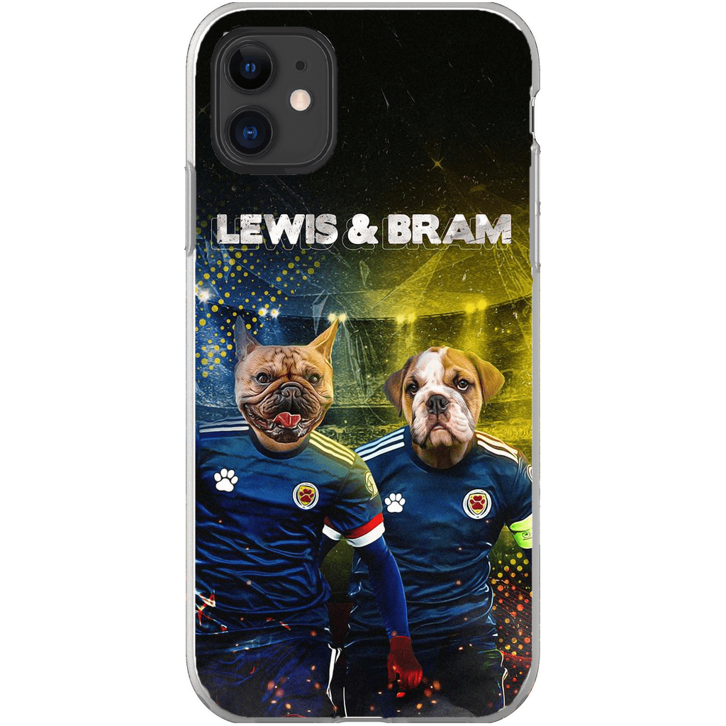 Funda personalizada para teléfono con 2 mascotas &#39;Scotland Doggos&#39;