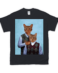 Camiseta personalizada para 2 mascotas 'Step-Kitties' 