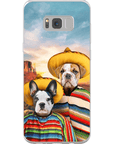 '2 Amigos' Funda personalizada para teléfono con 2 mascotas