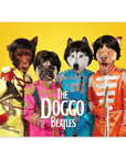 Póster personalizado con 4 mascotas 'The Doggo Beatles'