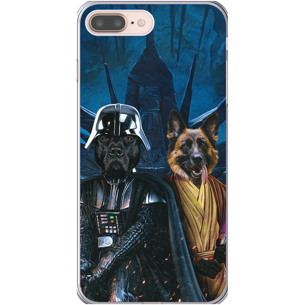 Funda personalizada para teléfono con 2 mascotas &#39;Darth Woofer &amp;amp; Jedi-Doggo&#39;