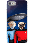 Funda personalizada para teléfono con 2 mascotas 'Doggo-Trek'