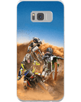 Funda personalizada para teléfono con 3 mascotas 'The Motocross Riders'