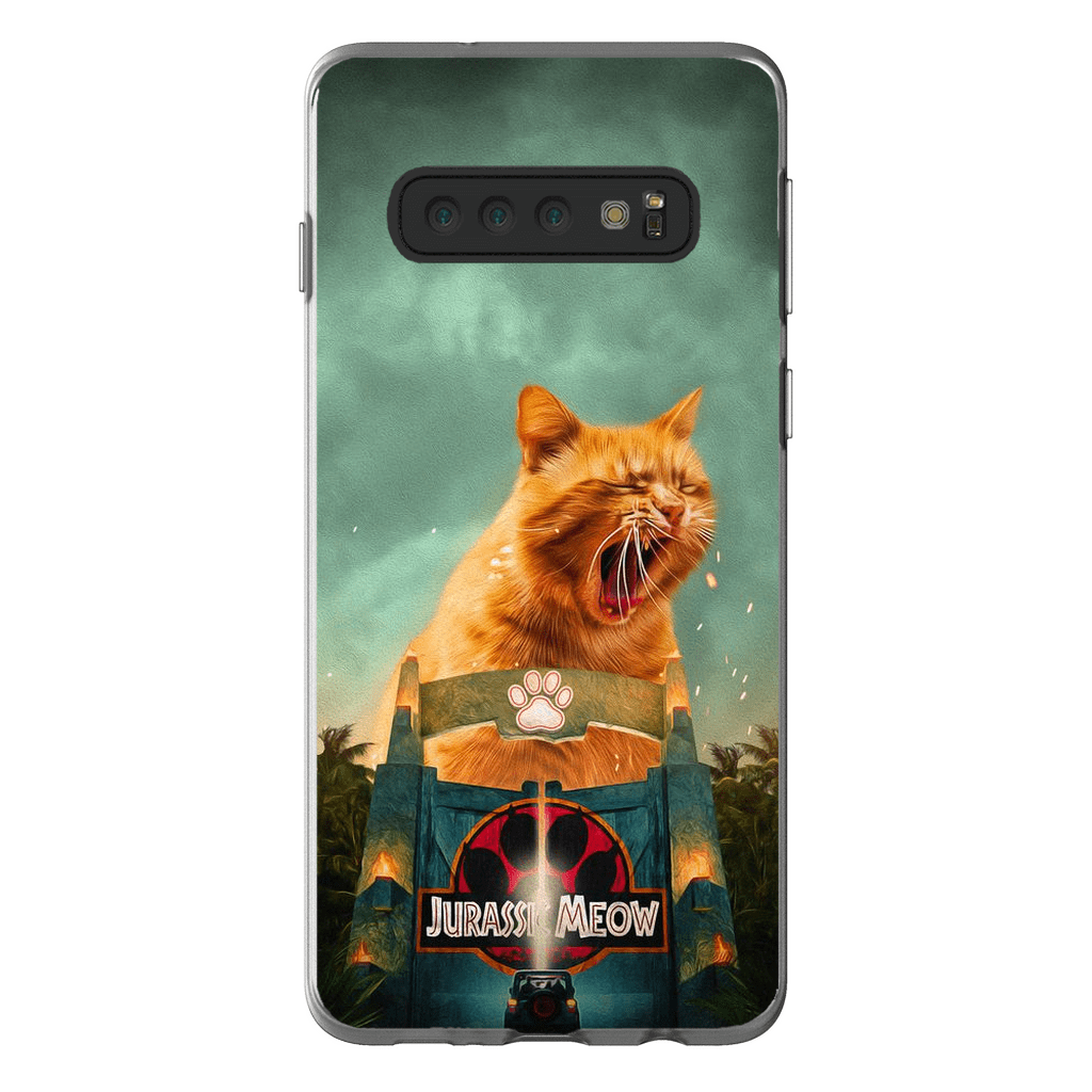 Funda para móvil personalizada &#39;Jurassic Meow&#39;