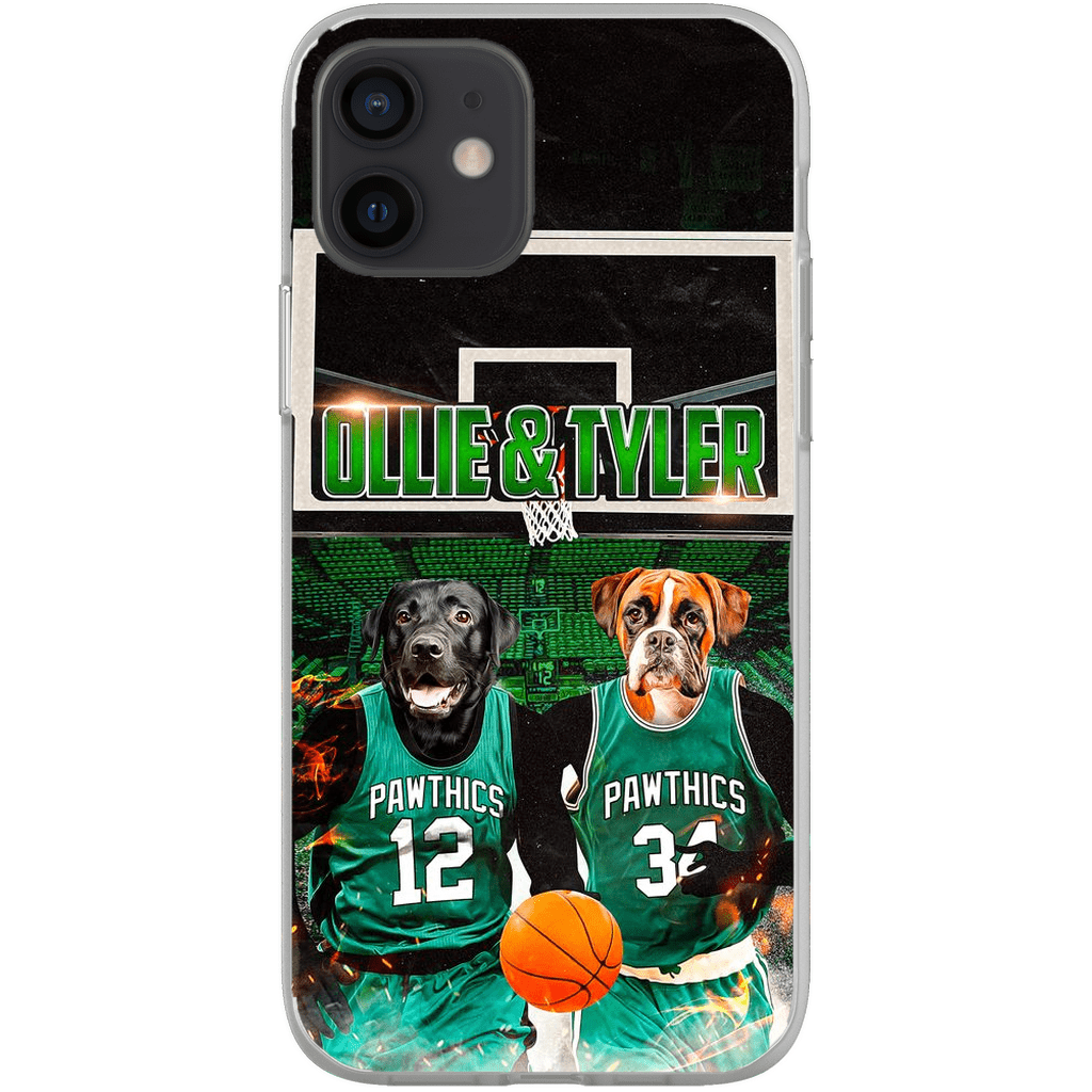 Funda personalizada para teléfono con 2 mascotas &#39;Boston Walkies&#39;