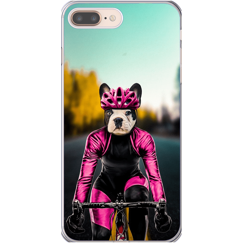 Funda para móvil personalizada &#39;La ciclista femenina&#39;