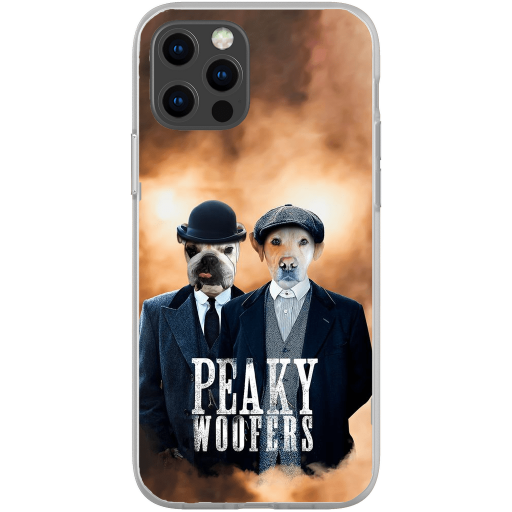 Funda personalizada para teléfono con 2 mascotas &#39;Peaky Woofers&#39;