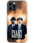 Funda personalizada para teléfono con 2 mascotas 'Peaky Woofers'