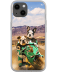 Funda personalizada para teléfono con 2 mascotas 'Kawadawgi Riders'