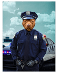 Póster Perro personalizado 'El oficial de policía'