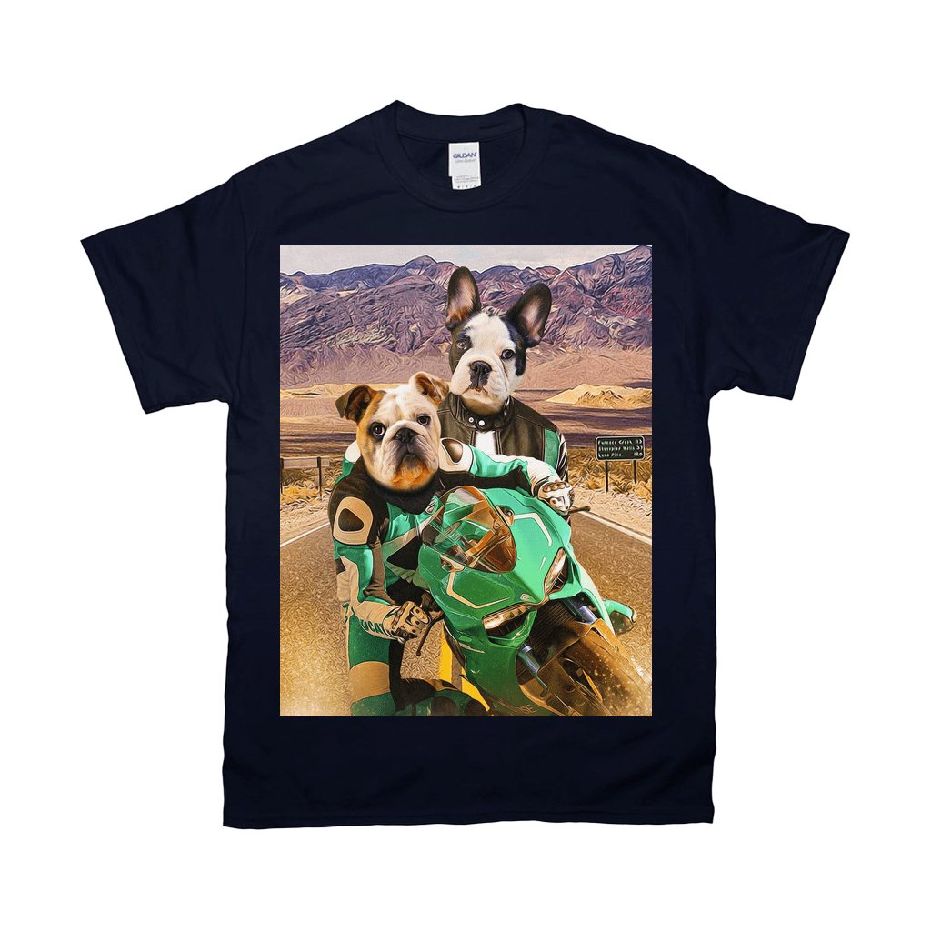 Camiseta personalizada con 2 mascotas &#39;Kawadawgi Riders&#39;