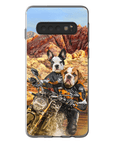 Funda personalizada para teléfono con 2 mascotas 'Dogati Riders'