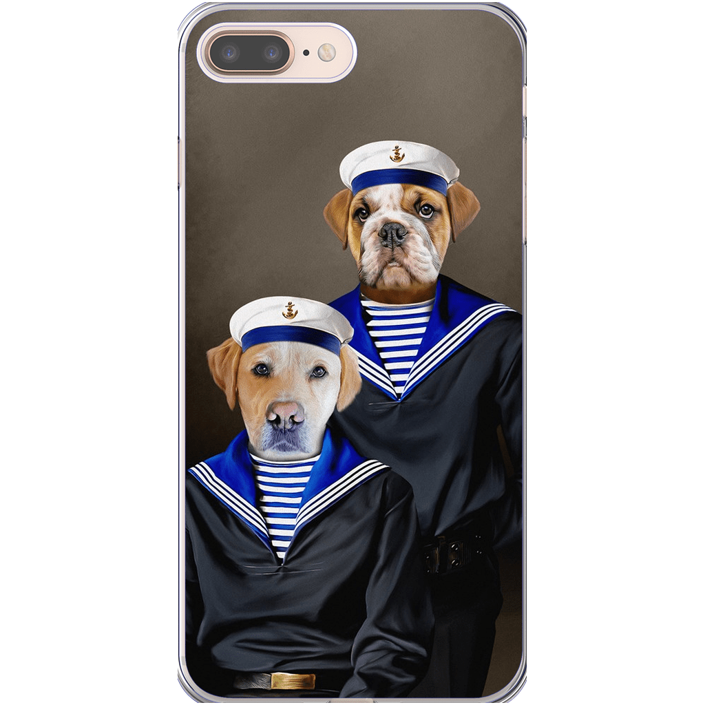 Funda personalizada para teléfono con 2 mascotas &#39;The Sailors&#39;