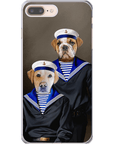 Funda personalizada para teléfono con 2 mascotas 'The Sailors'