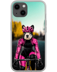 Funda para móvil personalizada 'La ciclista femenina'