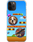 Funda de teléfono para mascotas personalizada con videojuego retro