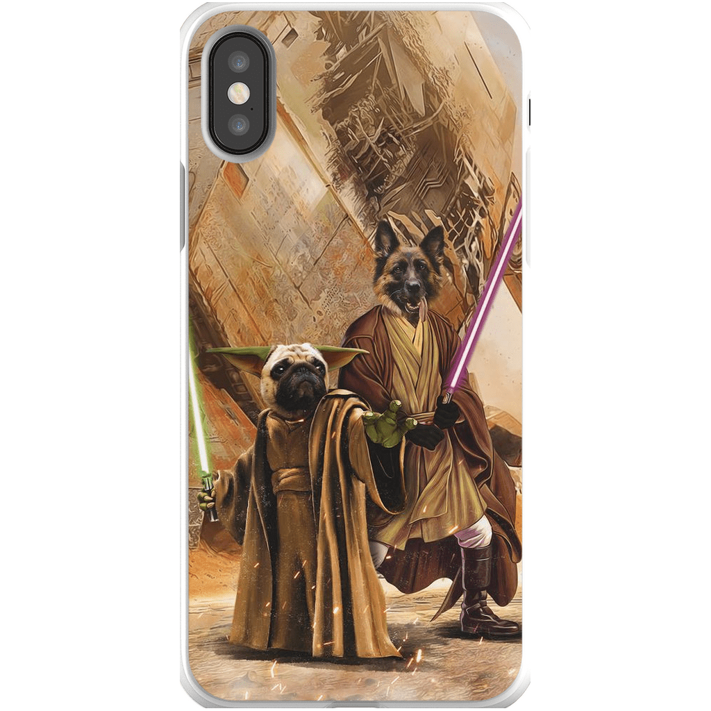 Funda personalizada para teléfono con 2 mascotas &#39;Yodogg &amp;amp; Jedi-Doggo&#39;