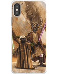 Funda personalizada para teléfono con 2 mascotas 'Yodogg &amp; Jedi-Doggo'