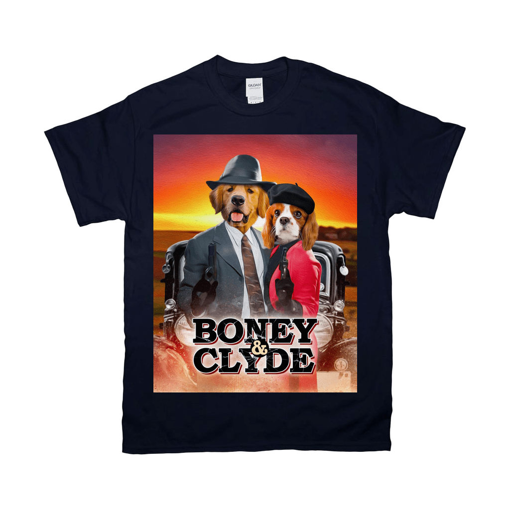 Camiseta personalizada con 2 mascotas &#39;Boney and Clyde&#39;