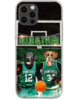 Funda personalizada para teléfono con 2 mascotas 'Boston Walkies'