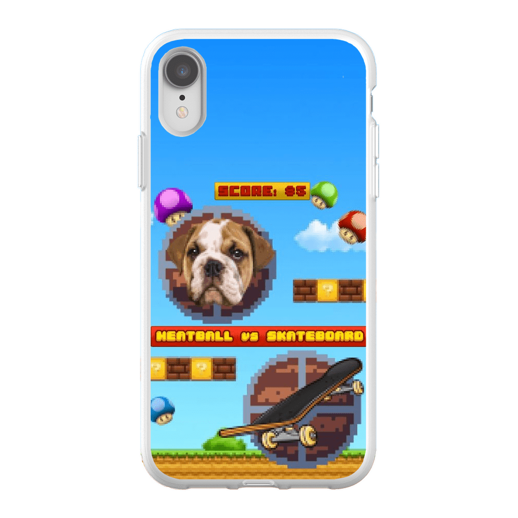 Funda de teléfono para mascotas personalizada con videojuego retro