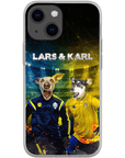 Funda personalizada para teléfono con 2 mascotas 'Sweden Doggos Euro Football'