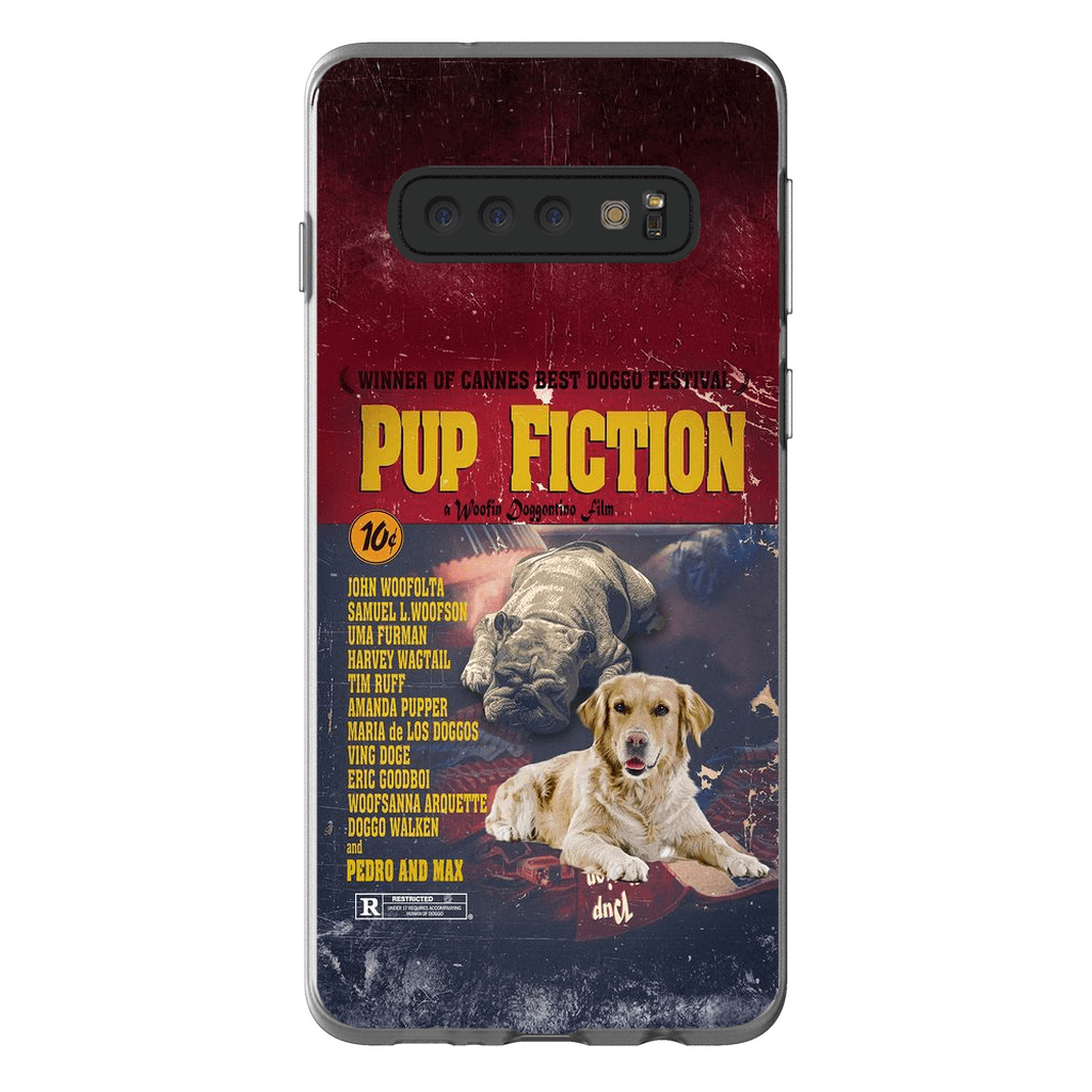 Funda personalizada para teléfono con 2 mascotas &#39;Pup Fiction&#39;