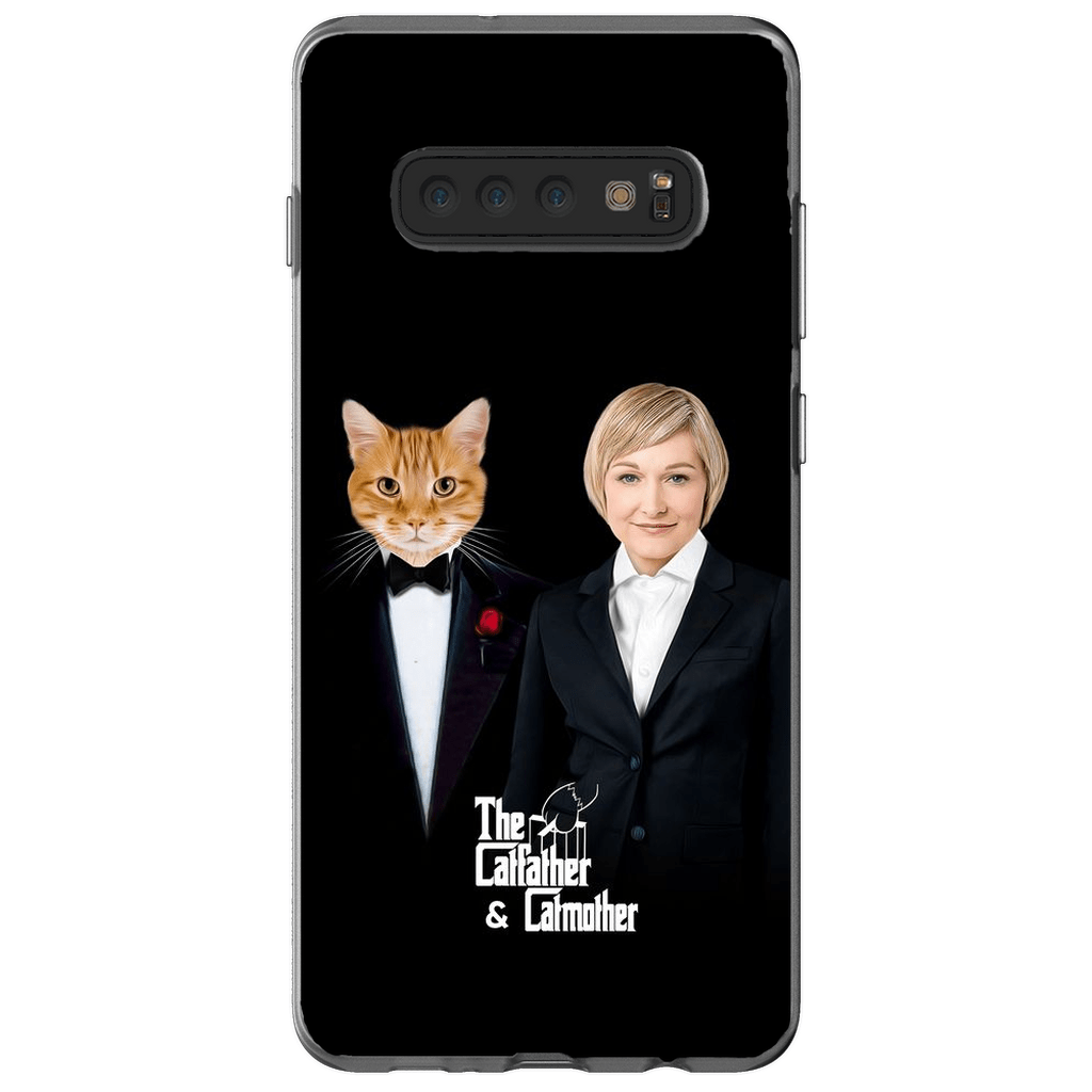 Funda para teléfono personalizada &#39;El padre gato y la madre gato&#39;