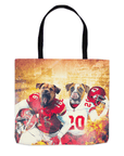 Bolsa de tela personalizada para 2 mascotas 'Kansas City Doggos'