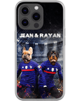 Funda personalizada para teléfono con 2 mascotas 'France Doggos'