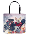 Bolsa de tela personalizada para 2 mascotas 'Houston Doggos'