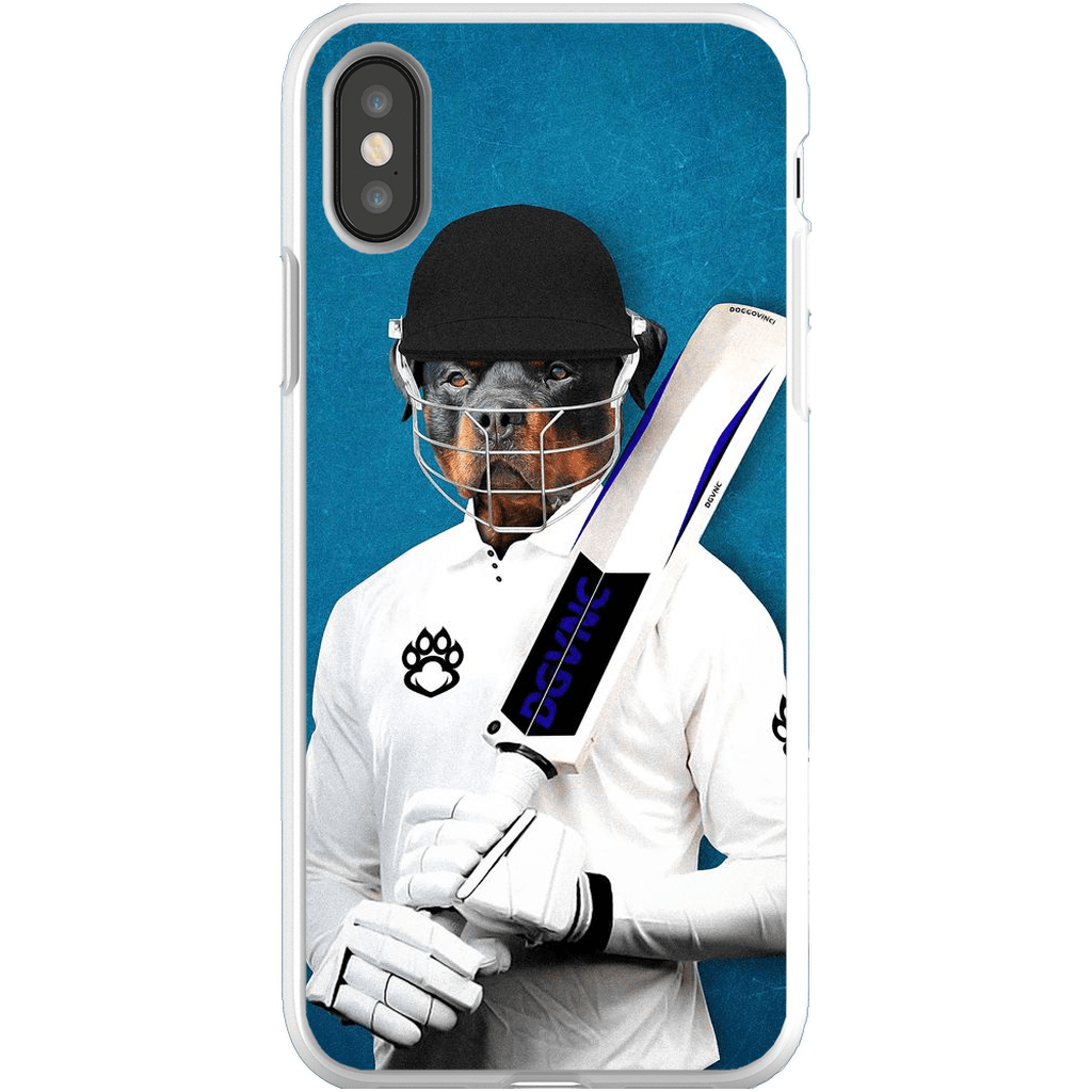 Funda para teléfono personalizada &#39;El jugador de críquet&#39;