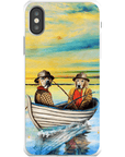 'Los Pescadores' Funda personalizada para teléfono con 2 mascotas