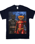 Camiseta personalizada para 2 mascotas 'Batdog &amp; Flash Doggo'